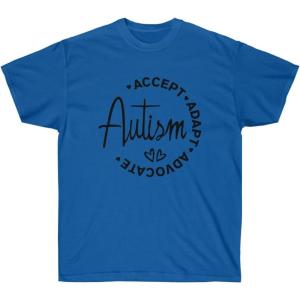 Accept, Adapt, Advocate – Autism T-Shirt(Royal)