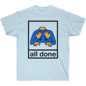All Done Pecs Picture T-Shirt(Light Blue)