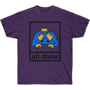 All Done Pecs Picture T-Shirt(Purple)