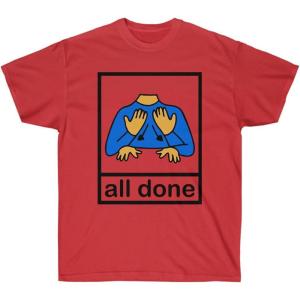 All Done Pecs Picture T-Shirt(Red)