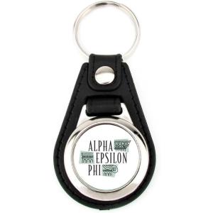 Greekgear Alpha Epsilon Phi Leatherette Teardrop Keychain