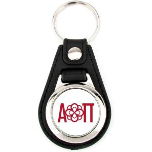 Greekgear Alpha Omicron Pi Leatherette Teardrop Keychain