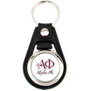 Greekgear Alpha Phi Leatherette Teardrop Keychain