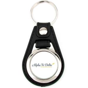 Greekgear Alpha Xi Delta Leatherette Teardrop Keychain