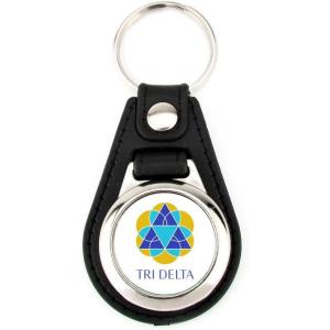 Greekgear Delta Delta Delta Leatherette Teardrop Keychain