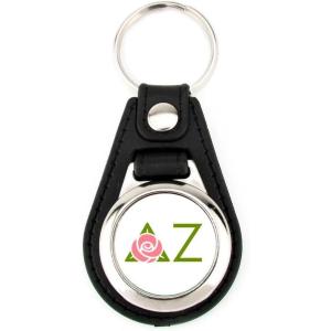 Greekgear Delta Zeta Leatherette Teardrop Keychain