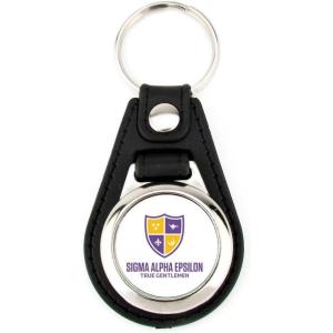 Greekgear Sigma Alpha Epsilon Leatherette Teardrop Key Chain