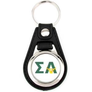 Greekgear Sigma Alpha Leatherette Teardrop Keychain