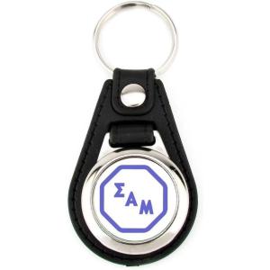 Greekgear Sigma Alpha Mu Leatherette Teardrop Key Chain