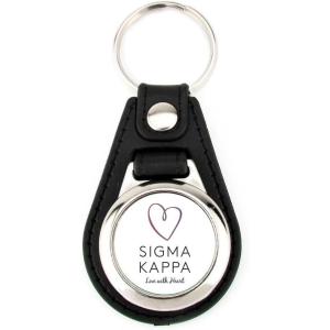 Greekgear Sigma Kappa Leatherette Teardrop Keychain