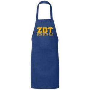 Greekgear Zeta Beta Tau ZBT Large Apron Royal Blue