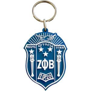 Greekgear Zeta Phi Beta Rubber Crest Key Chain
