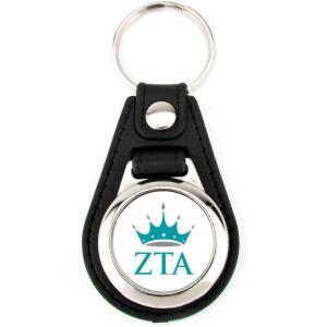 Greekgear Zeta Tau Alpha Leatherette Teardrop Keychain