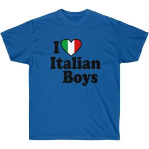 I Love Italian Boys Italian T-Shirt(Royal)