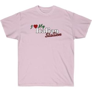 I Love My Italian Stallion Shirt(Light Pink)
