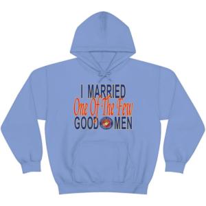 I Married One Of The Few Good Men Hoodie(Carolina Blue)