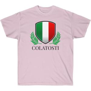 Italian Family Name Tee(Light Pink)