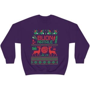 Italian Ugly Christmas Sweater Sweatshirt(Purple)