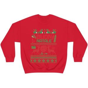 Italian Ugly Christmas Sweater Sweatshirt(Red)