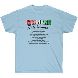 Italian’s Rule Italian T-Shirt(Light Blue)