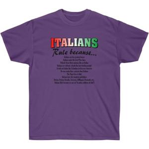 Italian’s Rule Italian T-Shirt(Purple)