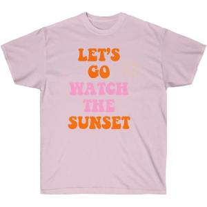 Let’s Go Watch The Sunset Tee(Light Pink)