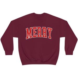 Merry Sweatshirt(Maroon)