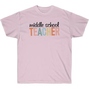 Middle School Teacher Tee(Light Pink)