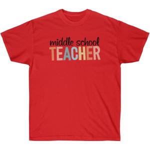 Middle School Teacher Tee(Red)