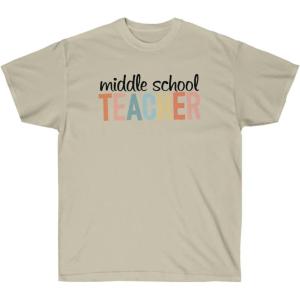 Middle School Teacher Tee(Sand)