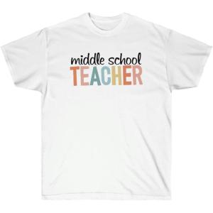 Middle School Teacher Tee(White)