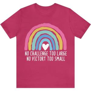 No Challenge Too Large Unisex Jersey Short Sleeve Tee(Berry)