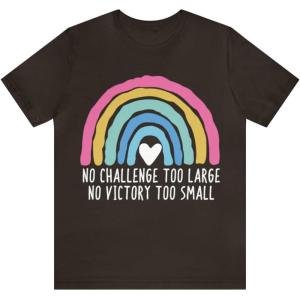 No Challenge Too Large Unisex Jersey Short Sleeve Tee(Brown)