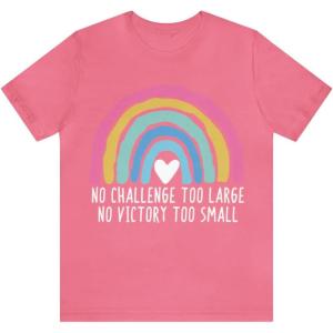 No Challenge Too Large Unisex Jersey Short Sleeve Tee(Charity Pink)