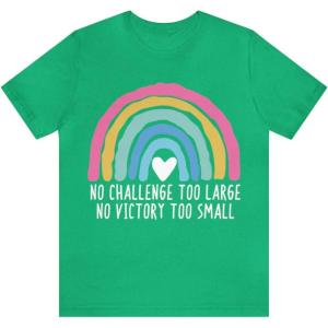 No Challenge Too Large Unisex Jersey Short Sleeve Tee(Heather Kelly)