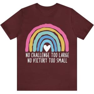 No Challenge Too Large Unisex Jersey Short Sleeve Tee(Maroon)