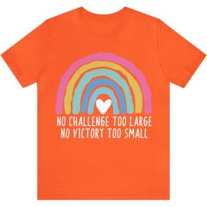 No Challenge Too Large Unisex Jersey Short Sleeve Tee(Orange)