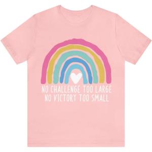 No Challenge Too Large Unisex Jersey Short Sleeve Tee(Pink)