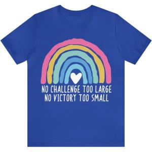 No Challenge Too Large Unisex Jersey Short Sleeve Tee(True Royal)