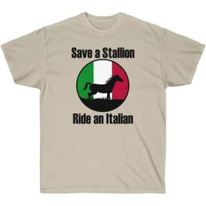 Save a Stallion Ride an Italian Shirt(Sand)