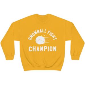Snowball Fight Champion Sweatshirt(Gold)