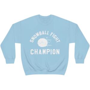 Snowball Fight Champion Sweatshirt(Light Blue)