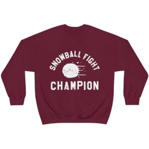 Snowball Fight Champion Sweatshirt(Maroon)