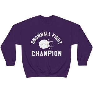Snowball Fight Champion Sweatshirt(Purple)
