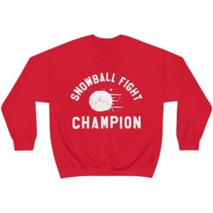 Snowball Fight Champion Sweatshirt(Red)