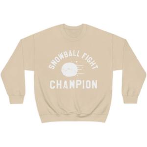 Snowball Fight Champion Sweatshirt(Sand)