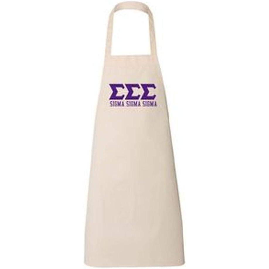 imageGreekgear Sigma Sigma Sigma Large Apron Natural
