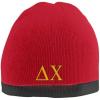 Delta Chi Two Tone Knit Beanie Red/Black