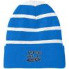 Sigma Gamma Rho Striped Beanie with Solid Band Royal Blue/White