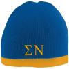 Sigma Nu Two Tone Knit Beanie Royal/Gold